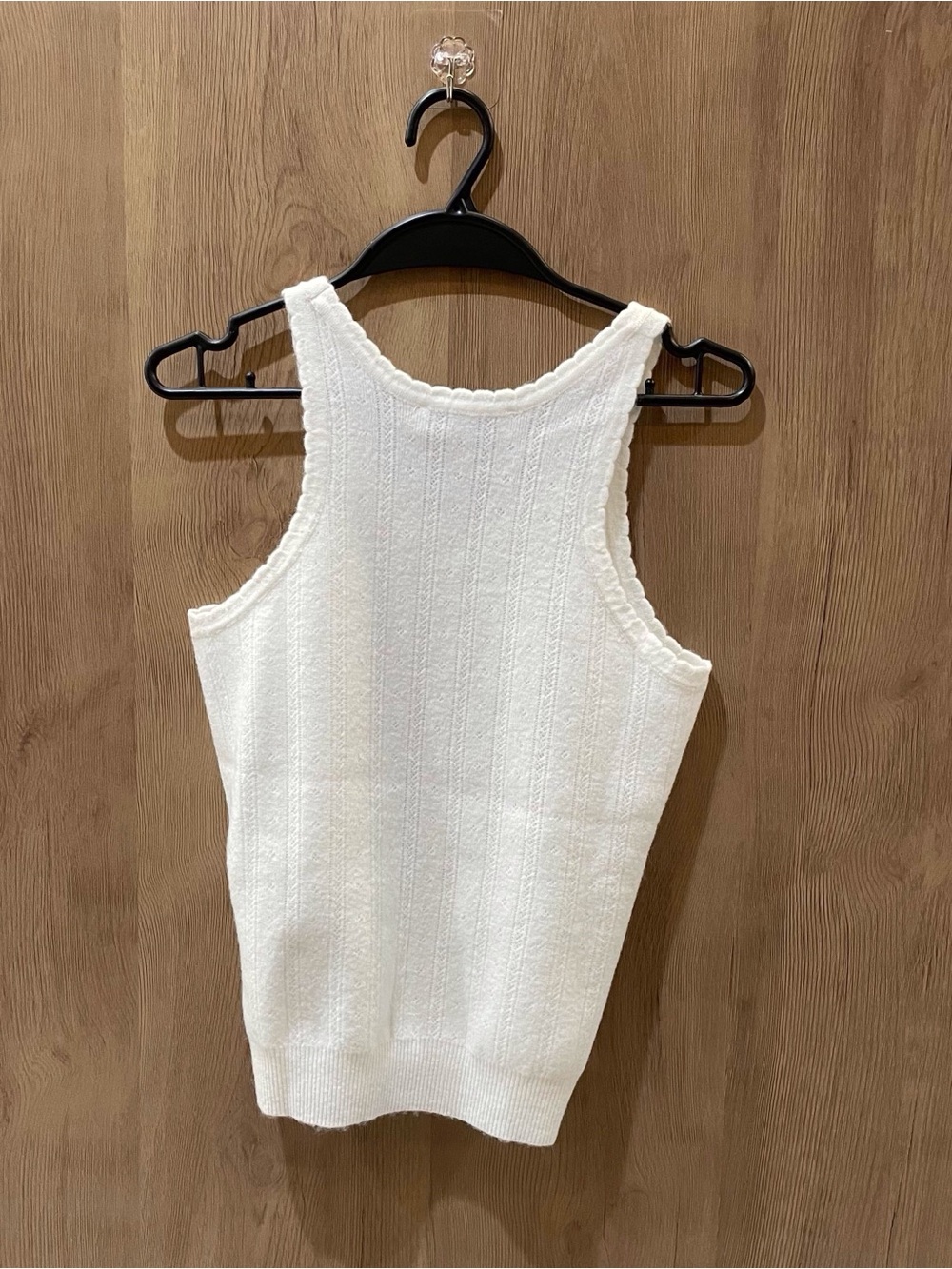 Miu Miu White Ribbed Knit Tank Top - Picture 7 of 7